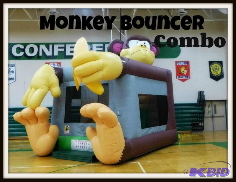 lot 6 image: Monkey  Slide Bouncer 4-in-1 Combo Commerical Inflatable