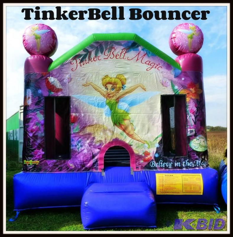 lot 7 image: Ninja Jump - Tinkerbell Commercial Bouncer Inflatable