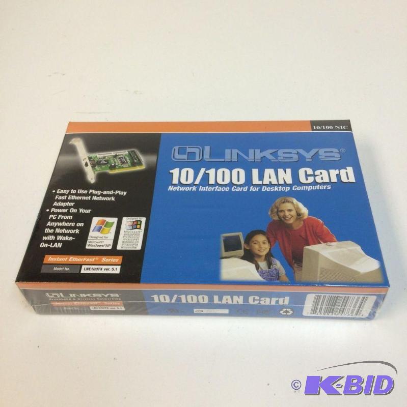 lot 23 image: NEW Sealed Genuine Linksys 10100 LAN Card fo...