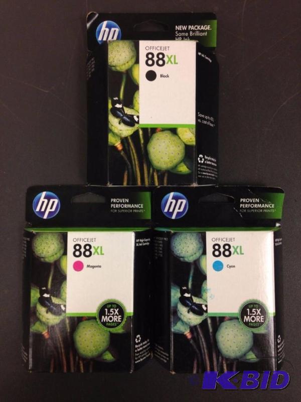lot 32 image: Lot of NEW Genuine HP 88XL Color Ink Cartridg...