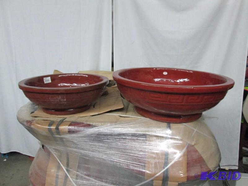 Set of Wide Rim Glazed Bowls