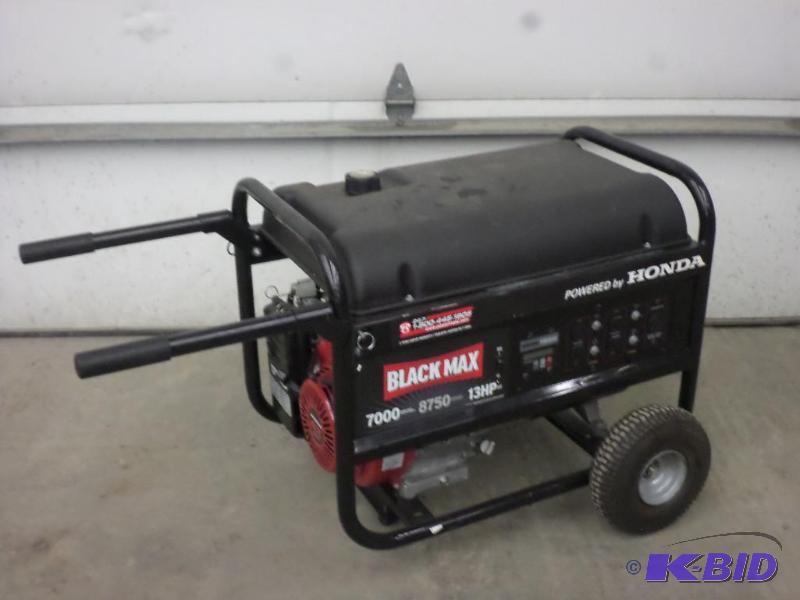 Black Max Portable Generator Honda Gx390 13h Le March