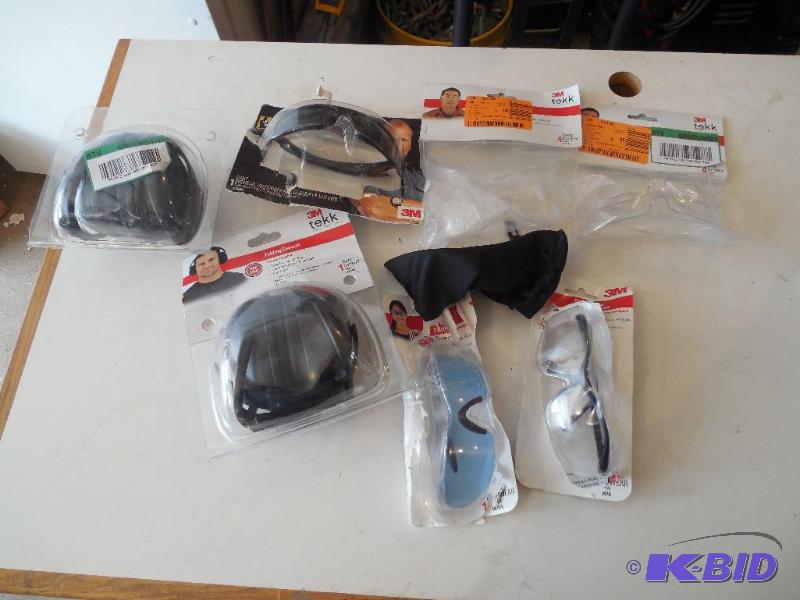 Lot of Safety Glasses, Ear Muffs