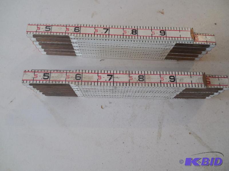 2 wooden stick tenths rulers 6