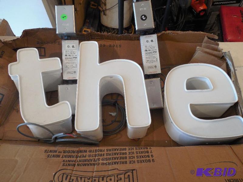 Lighted Sign Letters the White