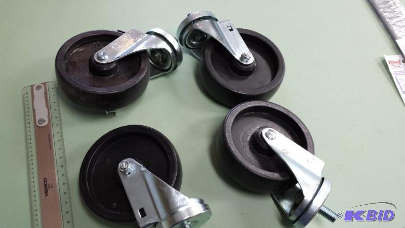 5 swivel caster wheels, Set of 4, 2 with brakes