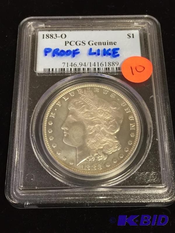 1883-O Morgan Dollar PCGS Genuine Coin looks like a Frosty Cameo Proof