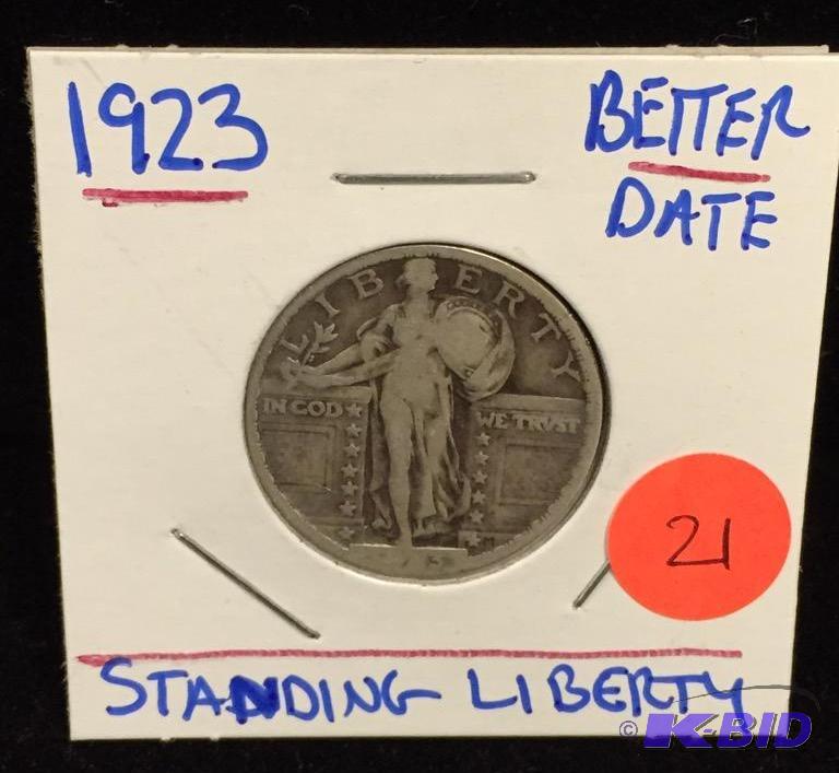 1923 Standing Liberty Quarter Better Date