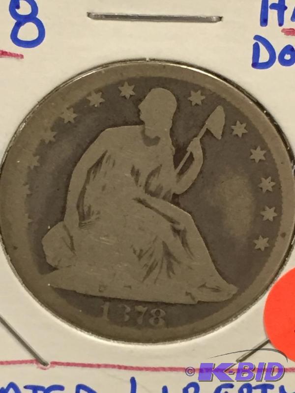 1878 Seated Liberty Half Dollar Wild West Area