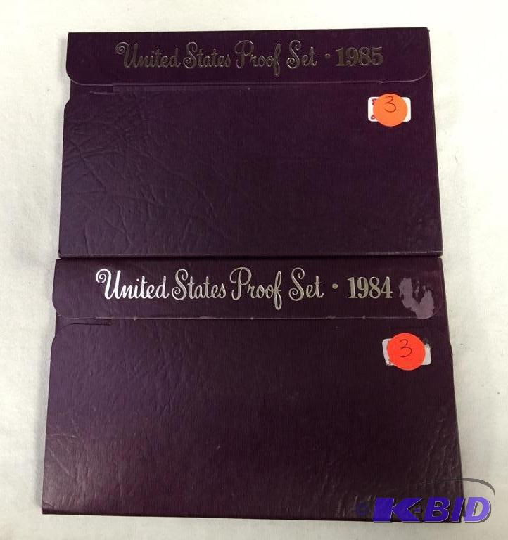 1984-S Proof Set and 1985-S Proof Set