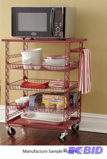 lot 118 image: Microwave Cart - Red -&nbspGives you plenty ...