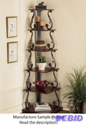 lot 126 image: Ornate Corner Shelf - Add elegance and displa...