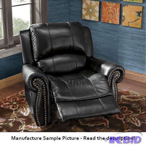 lot 153 image: Nailhead Recliner - Black - Quality, luxury a...