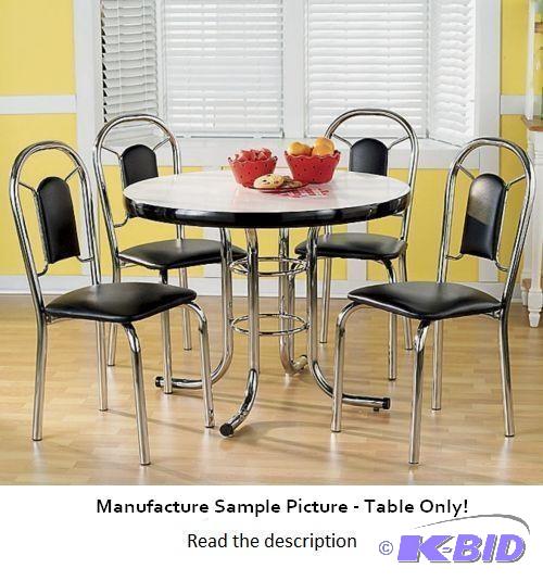 lot 19 image: Black Retro Dining Table - Table Only - ...
