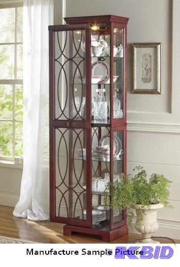 lot 191 image: Anastasia Lighted Curio Cabinet - Beautiful o...