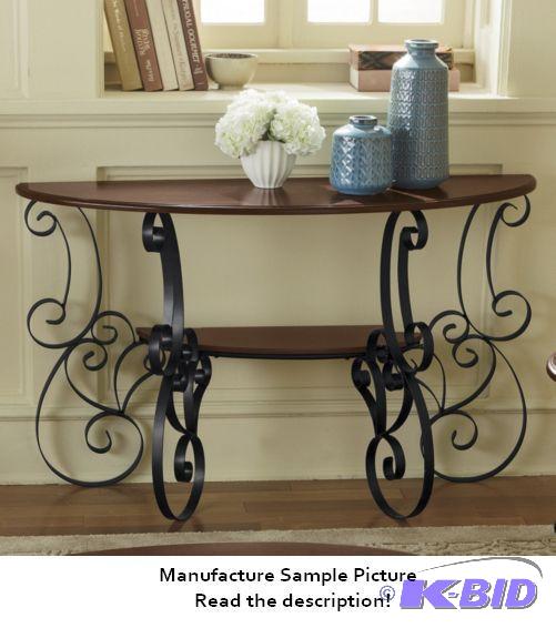 lot 2 image: Traditional Scroll Console Table -&nbspThe v...