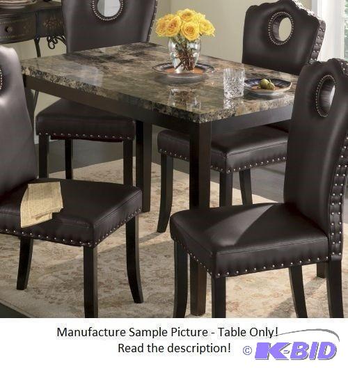 lot 29 image: Faux Marble Dining Table - Table only - A fa...