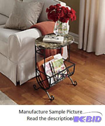lot 39 image: Faux Marble Magazine Stand - Faux marble top ...