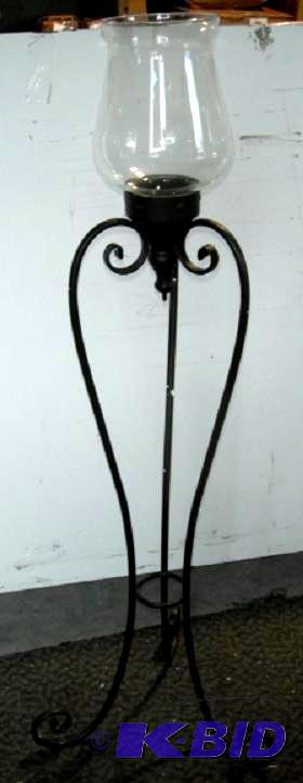 lot 56 image: Metal Floor Candle Holder - 42" h x 16&q...
