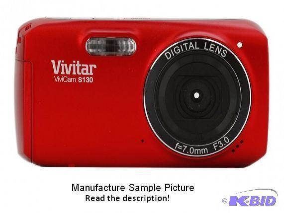 lot 91 image: Vivitar Vivicam S130 - Red - CAMERA ONLY - 16...