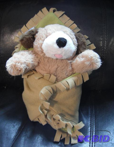 lot 94 image: Puppy in Blanket - Soft stuffed animal (puppy...