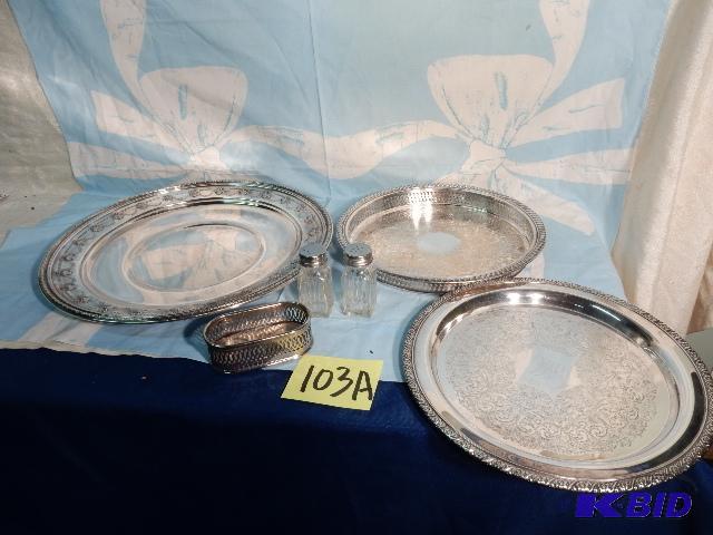 3 Silver Plate Serving Plates