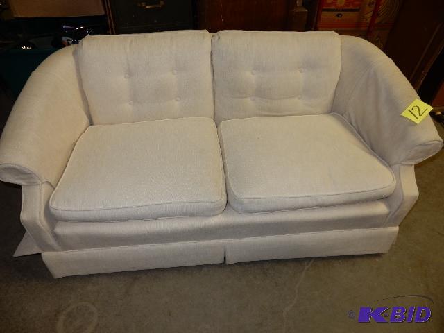 Off White, Upholstered Love Seat