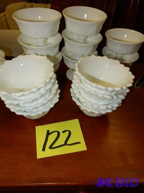 Milk Glass Desert dishes