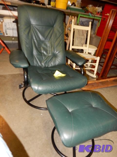 Swivel Recliner and Ottoman