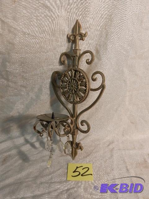 Cast Iron Candle Holder Sconce