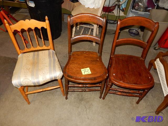 4, solid wood dining room chairs