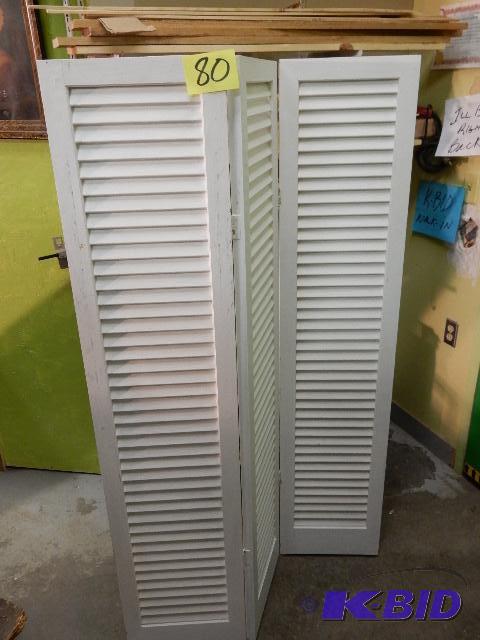 White Slatted Room Divider