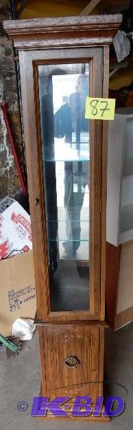Simulated wood Curio Cabinet