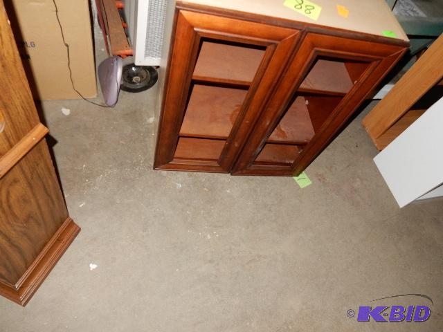 Wall Cabinet with opening for glass fronts.. No glass