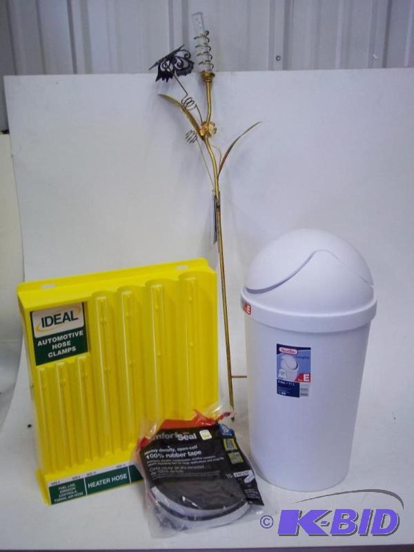 New Garbage can, retail display rack with gar...