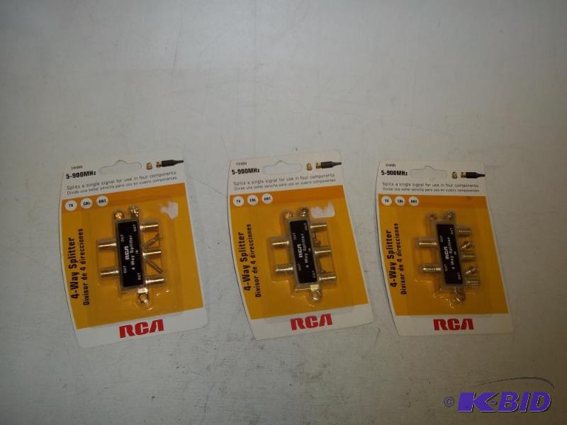 3 New 4 way coaxial splitters...