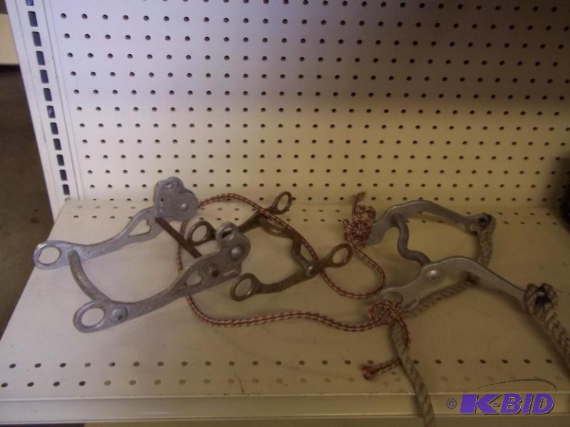 3 horse bridle bits...