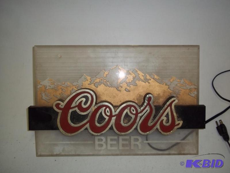 Coors Beer lighted sign, tested and works...