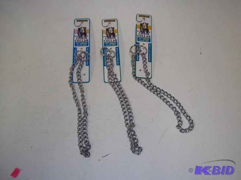 3 new dog chain collars...