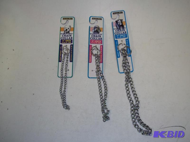 3 new dog chain collars...