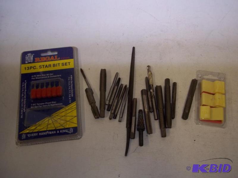 New 13 pc star bit set with tap bits...
