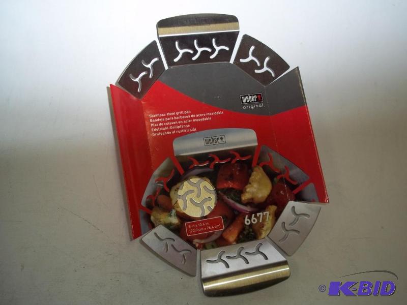 New Weber stainless steel grill pan...