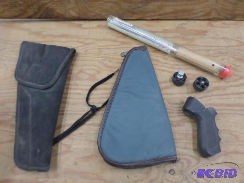 lot 114 image: Box Of Misc Pistol Case & Holster, Crock...