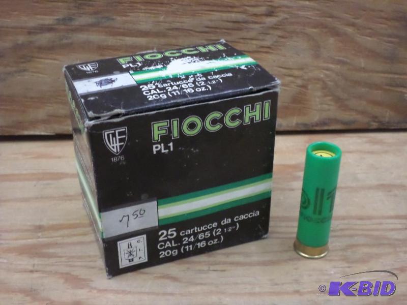 lot 60 image: (25) Rounds Fiocchi 24-Gauge Shotshells...