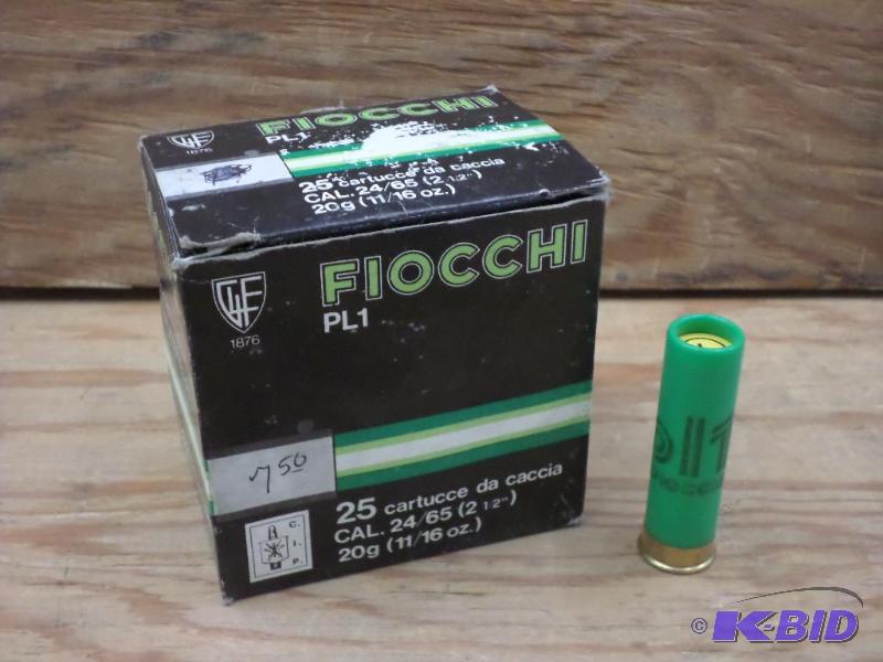 lot 63 image: (25) Rounds Fiocchi 24-Gauge Shotshells...
