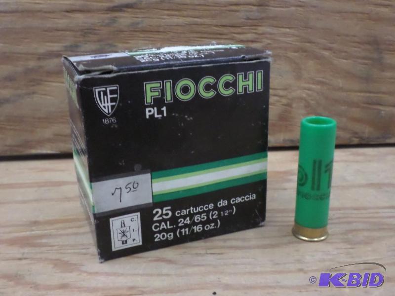 lot 64 image: (25) Rounds Fiocchi 24-Gauge Shotshells...