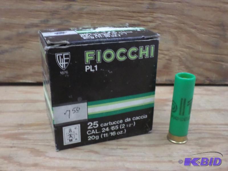 lot 66 image: (25) Rounds Fiocchi 24-Gauge Shotshells...