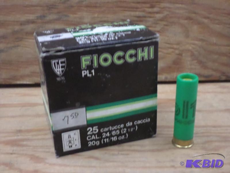 lot 68 image: (25) Rounds Fiocchi 24-Gauge Shotshells...