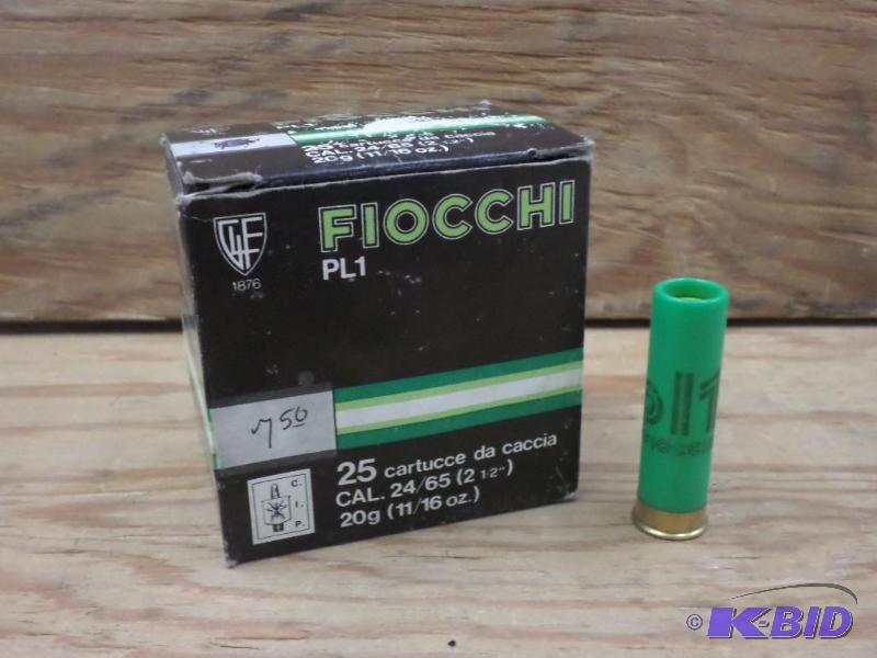 lot 69 image: (25) Rounds Fiocchi 24-Gauge Shotshells...
