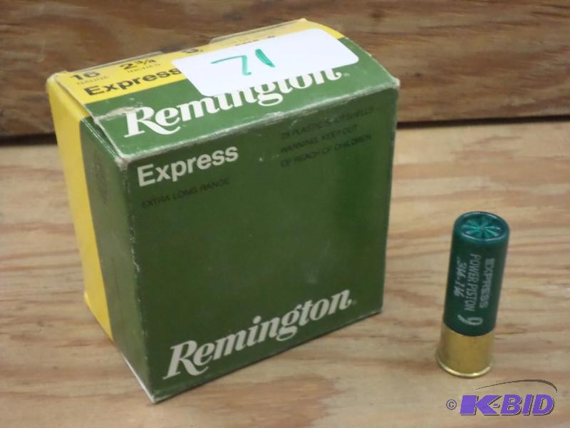 lot 71 image: (25) Rounds Remington Express 16-Gauge 2.75&q...